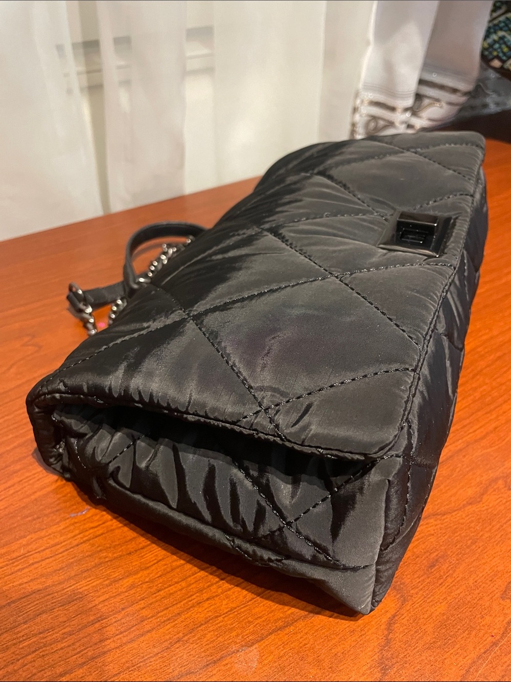 INC EUC Quilted Chain-Handle Shoulder Bag - Black - Picture 7 of 13